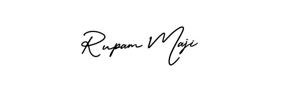 Create a beautiful signature design for name Rupam Maji. With this signature (AmerikaSignatureDemo-Regular) fonts, you can make a handwritten signature for free. Rupam Maji signature style 3 images and pictures png