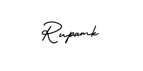 Use a signature maker to create a handwritten signature online. With this signature software, you can design (AmerikaSignatureDemo-Regular) your own signature for name Rupamk. Rupamk signature style 3 images and pictures png