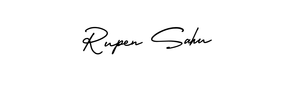 This is the best signature style for the Rupen Sahu name. Also you like these signature font (AmerikaSignatureDemo-Regular). Mix name signature. Rupen Sahu signature style 3 images and pictures png