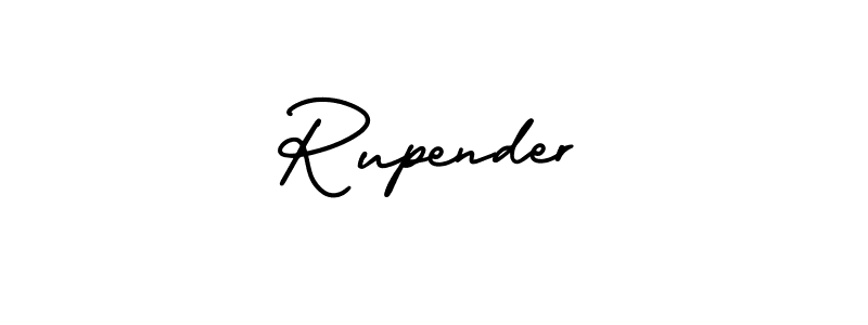 The best way (AmerikaSignatureDemo-Regular) to make a short signature is to pick only two or three words in your name. The name Rupender include a total of six letters. For converting this name. Rupender signature style 3 images and pictures png