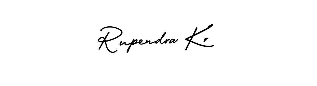 The best way (AmerikaSignatureDemo-Regular) to make a short signature is to pick only two or three words in your name. The name Rupendra Kr include a total of six letters. For converting this name. Rupendra Kr signature style 3 images and pictures png