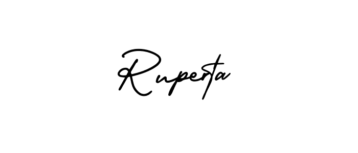Use a signature maker to create a handwritten signature online. With this signature software, you can design (AmerikaSignatureDemo-Regular) your own signature for name Ruperta. Ruperta signature style 3 images and pictures png