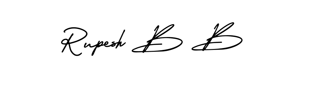 How to Draw Rupesh B B signature style? AmerikaSignatureDemo-Regular is a latest design signature styles for name Rupesh B B. Rupesh B B signature style 3 images and pictures png