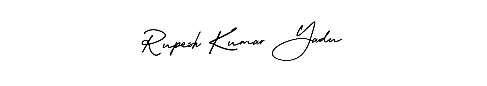 AmerikaSignatureDemo-Regular is a professional signature style that is perfect for those who want to add a touch of class to their signature. It is also a great choice for those who want to make their signature more unique. Get Rupesh Kumar Yadu name to fancy signature for free. Rupesh Kumar Yadu signature style 3 images and pictures png