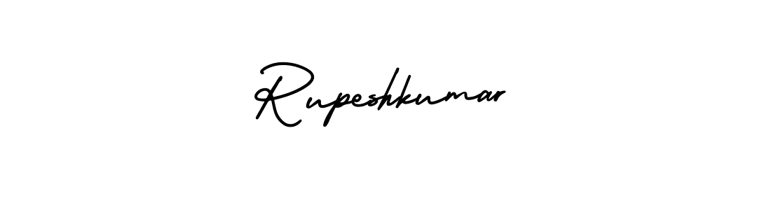 The best way (AmerikaSignatureDemo-Regular) to make a short signature is to pick only two or three words in your name. The name Rupeshkumar include a total of six letters. For converting this name. Rupeshkumar signature style 3 images and pictures png