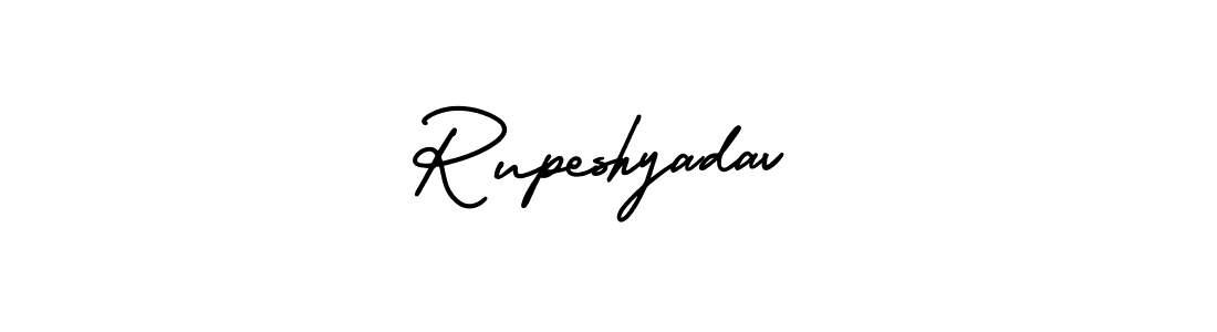 How to make Rupeshyadav name signature. Use AmerikaSignatureDemo-Regular style for creating short signs online. This is the latest handwritten sign. Rupeshyadav signature style 3 images and pictures png