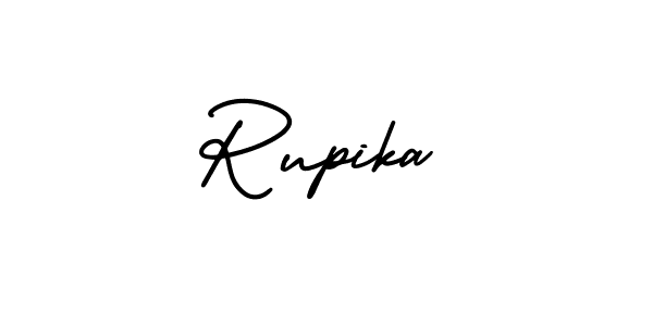 How to Draw Rupika signature style? AmerikaSignatureDemo-Regular is a latest design signature styles for name Rupika. Rupika signature style 3 images and pictures png
