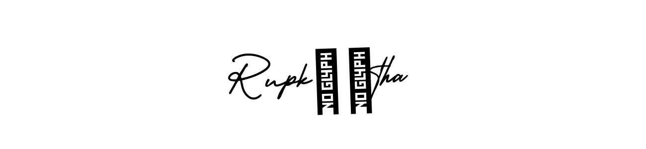 The best way (AmerikaSignatureDemo-Regular) to make a short signature is to pick only two or three words in your name. The name Rupk❤️tha include a total of six letters. For converting this name. Rupk❤️tha signature style 3 images and pictures png