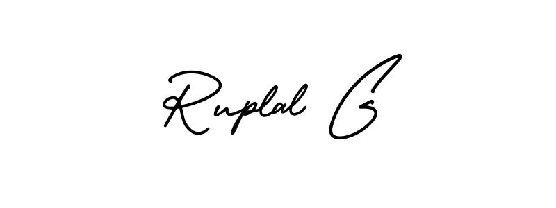 How to make Ruplal G signature? AmerikaSignatureDemo-Regular is a professional autograph style. Create handwritten signature for Ruplal G name. Ruplal G signature style 3 images and pictures png