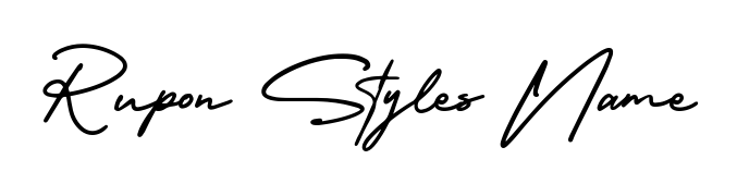 Discover the perfect balance of readability and style for Rupon Styles Name with AmerikaSignatureDemo-Regular font. Create your dream signature today. Rupon Styles Name signature style 3 images and pictures png