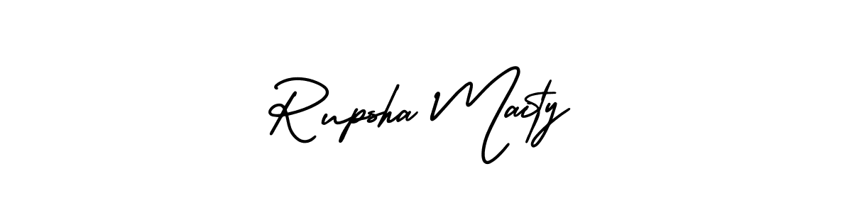 Make a beautiful signature design for name Rupsha Maity. With this signature (AmerikaSignatureDemo-Regular) style, you can create a handwritten signature for free. Rupsha Maity signature style 3 images and pictures png