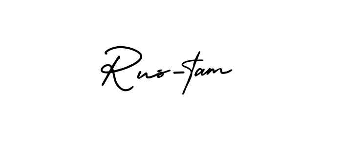 Create a beautiful signature design for name Rus-tam. With this signature (AmerikaSignatureDemo-Regular) fonts, you can make a handwritten signature for free. Rus-tam signature style 3 images and pictures png