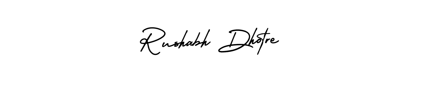Make a short Rushabh Dhotre signature style. Manage your documents anywhere anytime using AmerikaSignatureDemo-Regular. Create and add eSignatures, submit forms, share and send files easily. Rushabh Dhotre signature style 3 images and pictures png