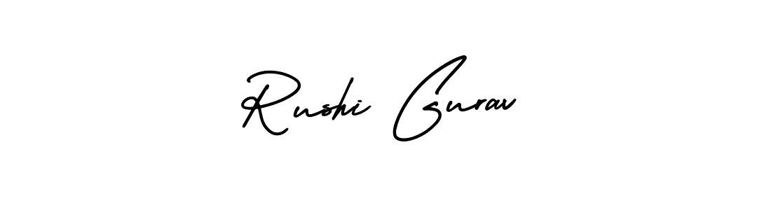 It looks lik you need a new signature style for name Rushi Gurav. Design unique handwritten (AmerikaSignatureDemo-Regular) signature with our free signature maker in just a few clicks. Rushi Gurav signature style 3 images and pictures png