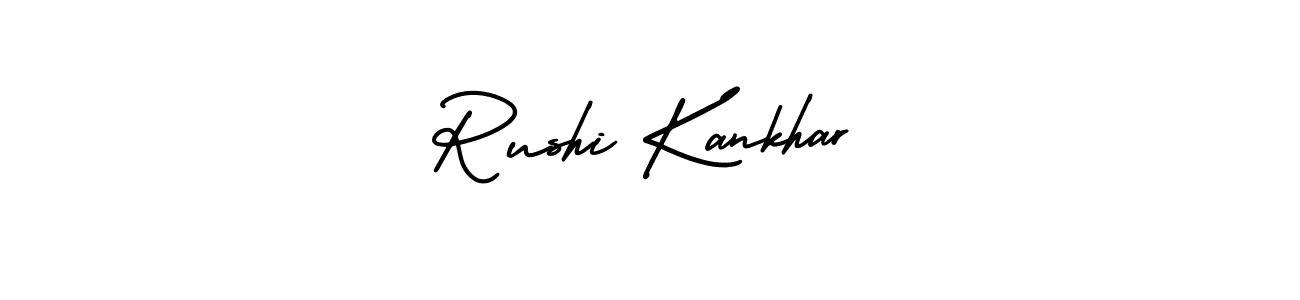 Design your own signature with our free online signature maker. With this signature software, you can create a handwritten (AmerikaSignatureDemo-Regular) signature for name Rushi Kankhar. Rushi Kankhar signature style 3 images and pictures png