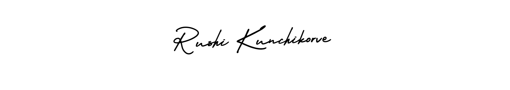 Also we have Rushi Kunchikorve name is the best signature style. Create professional handwritten signature collection using AmerikaSignatureDemo-Regular autograph style. Rushi Kunchikorve signature style 3 images and pictures png