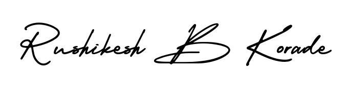 The AmerikaSignatureDemo-Regular signature style provides a bold statement for name Rushikesh B Korade. Designed for business owners, executives, and leaders. Rushikesh B Korade signature style 3 images and pictures png