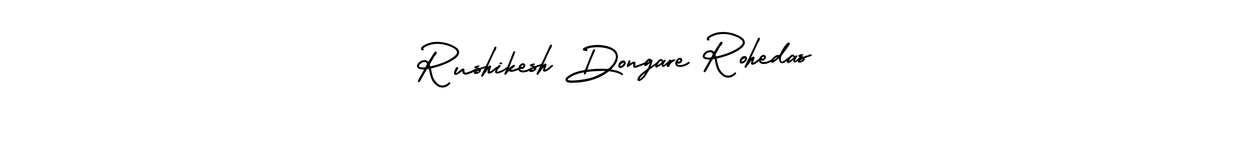 It looks lik you need a new signature style for name Rushikesh Dongare Rohedas. Design unique handwritten (AmerikaSignatureDemo-Regular) signature with our free signature maker in just a few clicks. Rushikesh Dongare Rohedas signature style 3 images and pictures png