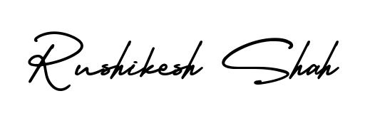 The best way (AmerikaSignatureDemo-Regular) to make a short signature is to pick only two or three words in your name. For converting this name Rushikesh Shah. Rushikesh Shah signature style 3 images and pictures png