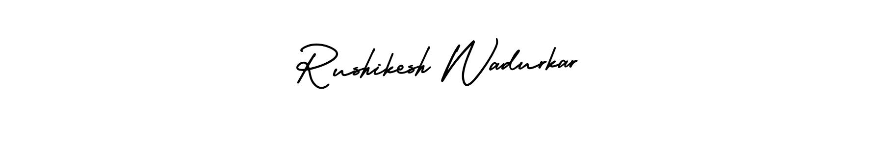 Make a short Rushikesh Wadurkar signature style. Manage your documents anywhere anytime using AmerikaSignatureDemo-Regular. Create and add eSignatures, submit forms, share and send files easily. Rushikesh Wadurkar signature style 3 images and pictures png