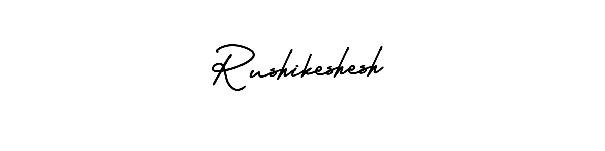 How to make Rushikeshesh name signature. Use AmerikaSignatureDemo-Regular style for creating short signs online. This is the latest handwritten sign. Rushikeshesh signature style 3 images and pictures png