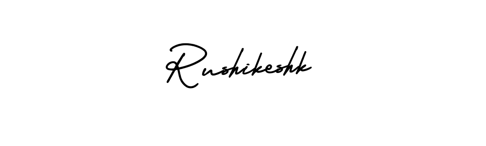 Make a beautiful signature design for name Rushikeshk. With this signature (AmerikaSignatureDemo-Regular) style, you can create a handwritten signature for free. Rushikeshk signature style 3 images and pictures png
