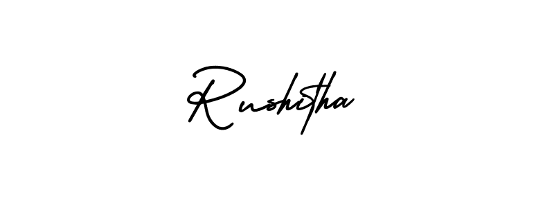Best and Professional Signature Style for Rushitha. AmerikaSignatureDemo-Regular Best Signature Style Collection. Rushitha signature style 3 images and pictures png