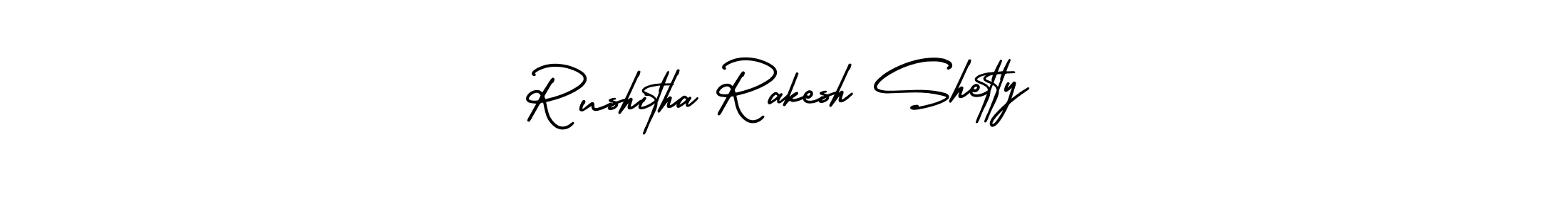 Create a beautiful signature design for name Rushitha Rakesh Shetty. With this signature (AmerikaSignatureDemo-Regular) fonts, you can make a handwritten signature for free. Rushitha Rakesh Shetty signature style 3 images and pictures png