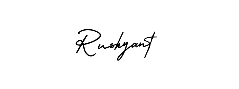 It looks lik you need a new signature style for name Rushyant. Design unique handwritten (AmerikaSignatureDemo-Regular) signature with our free signature maker in just a few clicks. Rushyant signature style 3 images and pictures png