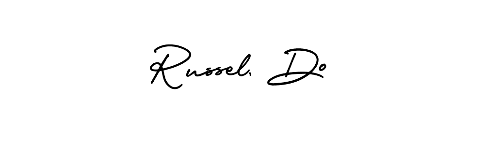 Design your own signature with our free online signature maker. With this signature software, you can create a handwritten (AmerikaSignatureDemo-Regular) signature for name Russel, Do. Russel, Do signature style 3 images and pictures png