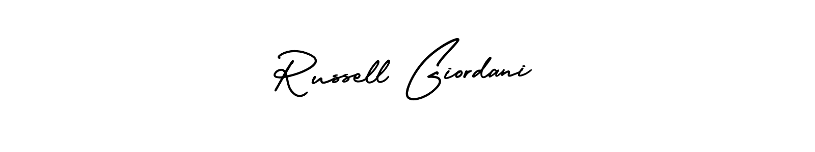 Russell Giordani stylish signature style. Best Handwritten Sign (AmerikaSignatureDemo-Regular) for my name. Handwritten Signature Collection Ideas for my name Russell Giordani. Russell Giordani signature style 3 images and pictures png