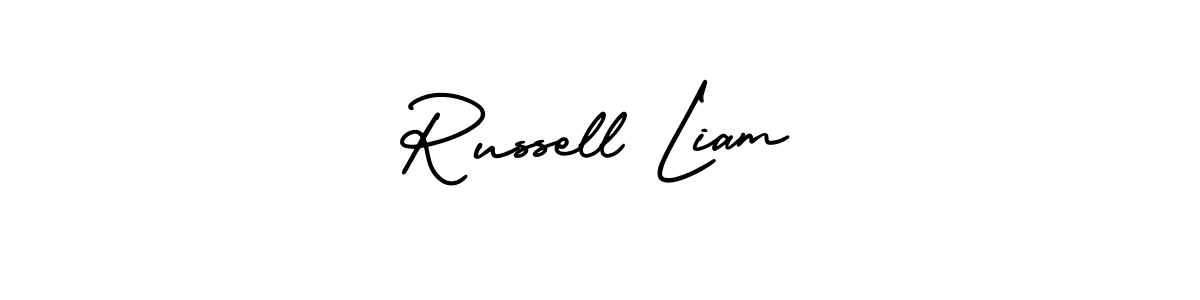 How to Draw Russell Liam signature style? AmerikaSignatureDemo-Regular is a latest design signature styles for name Russell Liam. Russell Liam signature style 3 images and pictures png