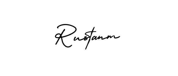 How to Draw Rustanm signature style? AmerikaSignatureDemo-Regular is a latest design signature styles for name Rustanm. Rustanm signature style 3 images and pictures png