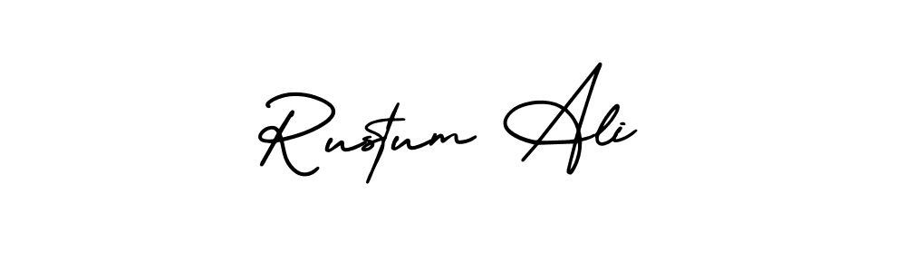 Make a short Rustum Ali signature style. Manage your documents anywhere anytime using AmerikaSignatureDemo-Regular. Create and add eSignatures, submit forms, share and send files easily. Rustum Ali signature style 3 images and pictures png