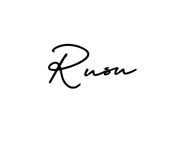 Make a beautiful signature design for name Rusu. With this signature (AmerikaSignatureDemo-Regular) style, you can create a handwritten signature for free. Rusu signature style 3 images and pictures png