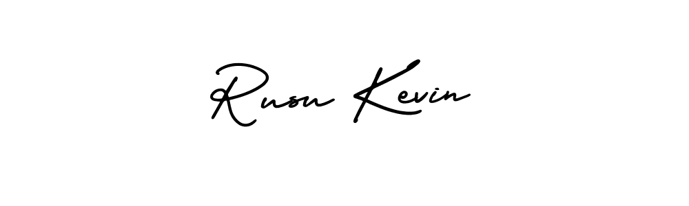 Make a beautiful signature design for name Rusu Kevin. With this signature (AmerikaSignatureDemo-Regular) style, you can create a handwritten signature for free. Rusu Kevin signature style 3 images and pictures png