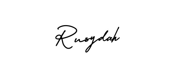 Design your own signature with our free online signature maker. With this signature software, you can create a handwritten (AmerikaSignatureDemo-Regular) signature for name Rusydah. Rusydah signature style 3 images and pictures png