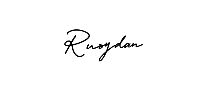 Create a beautiful signature design for name Rusydan. With this signature (AmerikaSignatureDemo-Regular) fonts, you can make a handwritten signature for free. Rusydan signature style 3 images and pictures png
