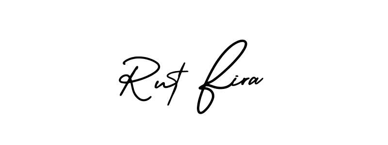 AmerikaSignatureDemo-Regular is a professional signature style that is perfect for those who want to add a touch of class to their signature. It is also a great choice for those who want to make their signature more unique. Get Rut Fira name to fancy signature for free. Rut Fira signature style 3 images and pictures png