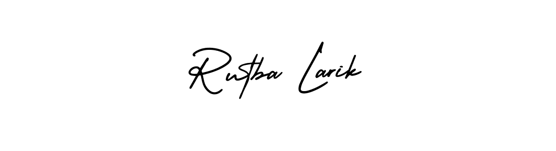 Also You can easily find your signature by using the search form. We will create Rutba Larik name handwritten signature images for you free of cost using AmerikaSignatureDemo-Regular sign style. Rutba Larik signature style 3 images and pictures png