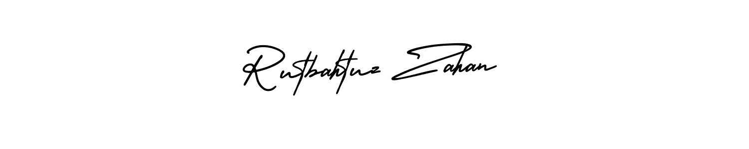 AmerikaSignatureDemo-Regular is a professional signature style that is perfect for those who want to add a touch of class to their signature. It is also a great choice for those who want to make their signature more unique. Get Rutbahtuz Zahan name to fancy signature for free. Rutbahtuz Zahan signature style 3 images and pictures png