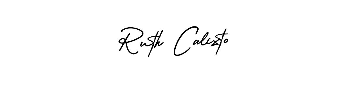 How to make Ruth Calixto name signature. Use AmerikaSignatureDemo-Regular style for creating short signs online. This is the latest handwritten sign. Ruth Calixto signature style 3 images and pictures png