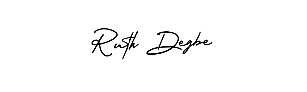 Also You can easily find your signature by using the search form. We will create Ruth Degbe name handwritten signature images for you free of cost using AmerikaSignatureDemo-Regular sign style. Ruth Degbe signature style 3 images and pictures png