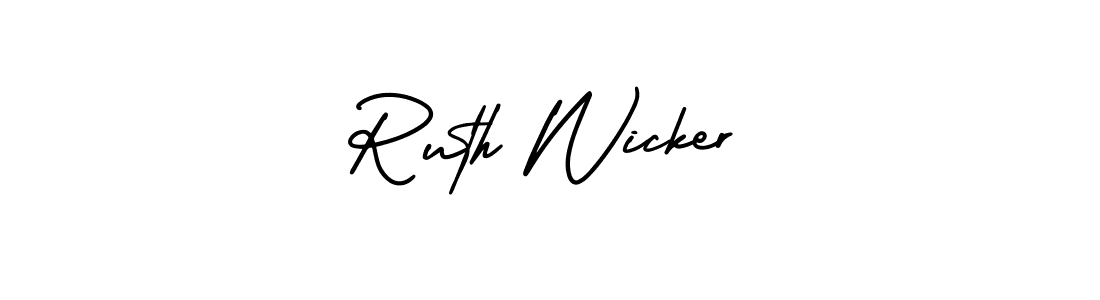 This is the best signature style for the Ruth Wicker name. Also you like these signature font (AmerikaSignatureDemo-Regular). Mix name signature. Ruth Wicker signature style 3 images and pictures png