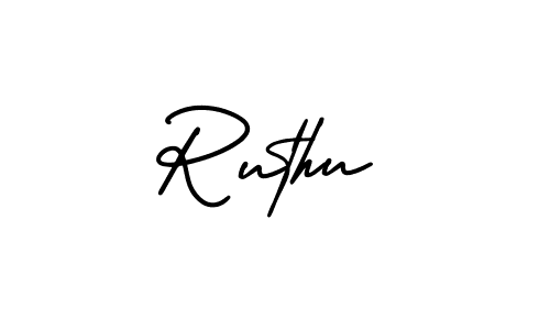 Use a signature maker to create a handwritten signature online. With this signature software, you can design (AmerikaSignatureDemo-Regular) your own signature for name Ruthu. Ruthu signature style 3 images and pictures png