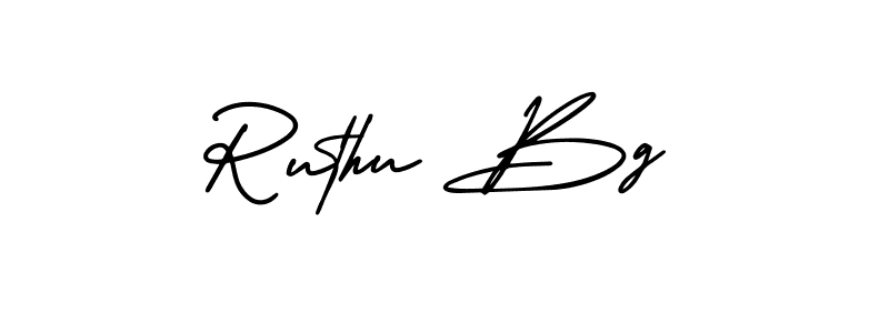 Design your own signature with our free online signature maker. With this signature software, you can create a handwritten (AmerikaSignatureDemo-Regular) signature for name Ruthu Bg. Ruthu Bg signature style 3 images and pictures png