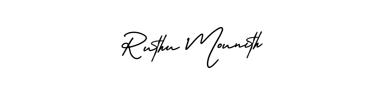 Here are the top 10 professional signature styles for the name Ruthu Mounith. These are the best autograph styles you can use for your name. Ruthu Mounith signature style 3 images and pictures png