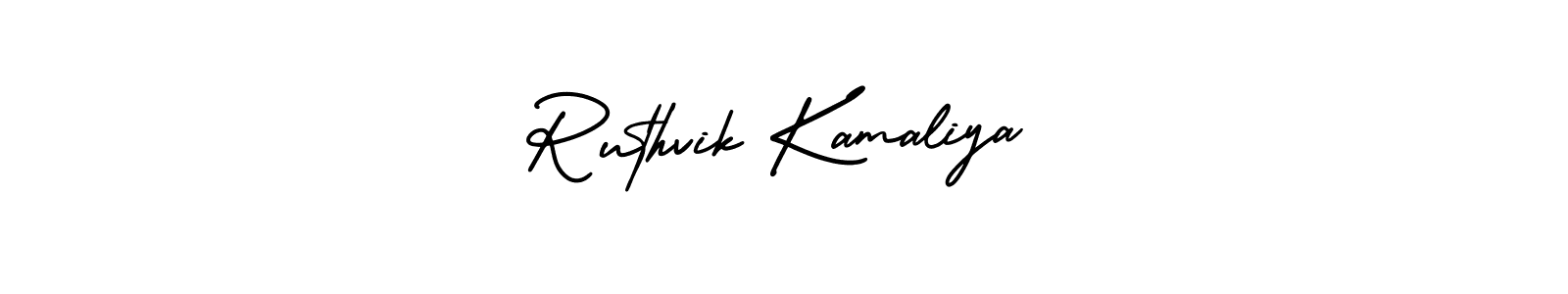 Make a beautiful signature design for name Ruthvik Kamaliya. With this signature (AmerikaSignatureDemo-Regular) style, you can create a handwritten signature for free. Ruthvik Kamaliya signature style 3 images and pictures png