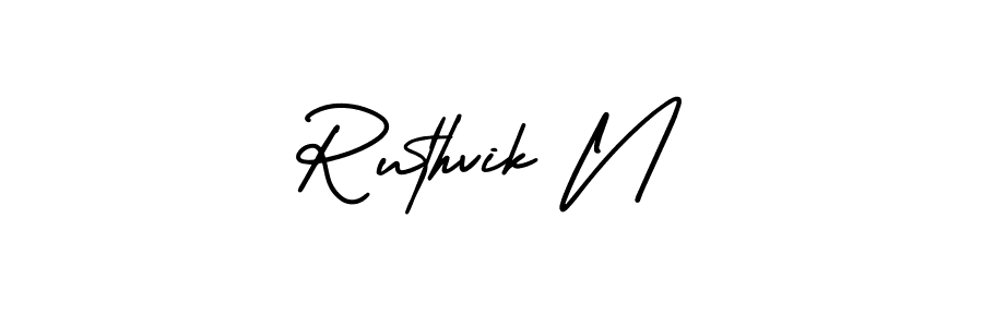 Best and Professional Signature Style for Ruthvik N. AmerikaSignatureDemo-Regular Best Signature Style Collection. Ruthvik N signature style 3 images and pictures png