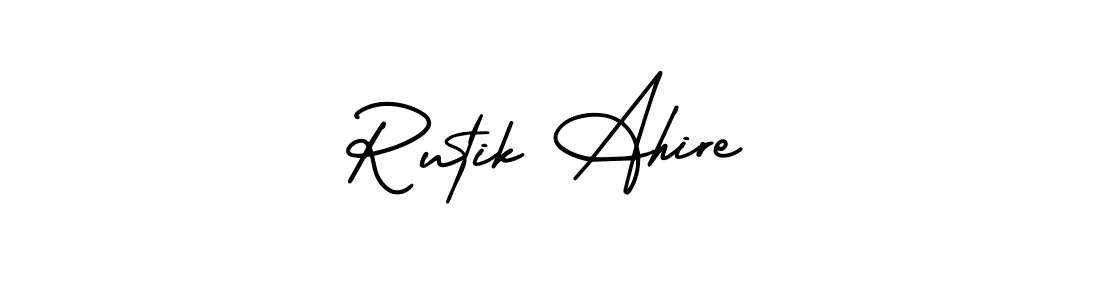 Make a beautiful signature design for name Rutik Ahire. Use this online signature maker to create a handwritten signature for free. Rutik Ahire signature style 3 images and pictures png